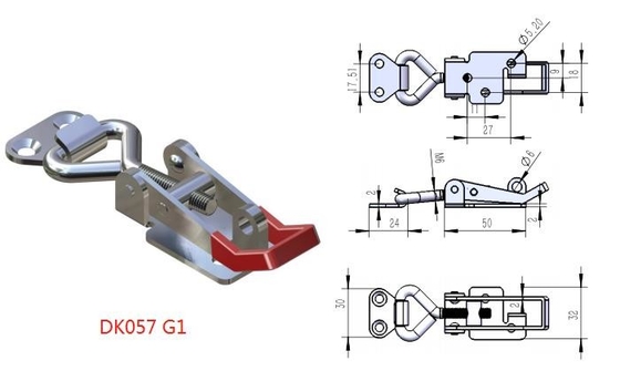 Roter Griff-justierbare Hochleistungstoggle-Klinke mit Schlüsselloch ss201 ss316