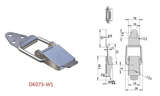Nickel DK071 überzog Edelstahl-Kippklinke mit Sicherheits-Haken