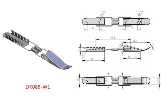 Verriegelt verzinkter gefederter Knebel ISO9001 das Antivibrieren für industriellen Staub-Kollektor