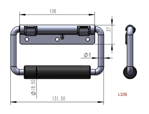 131.5mm behandelt faltender Zug-gefederter Kasten Antigeklapper SS201