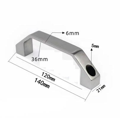 Durchgangslöcher ohne Gewinde 304 Edelstahl Polierter industrieller Gussgriff L30202